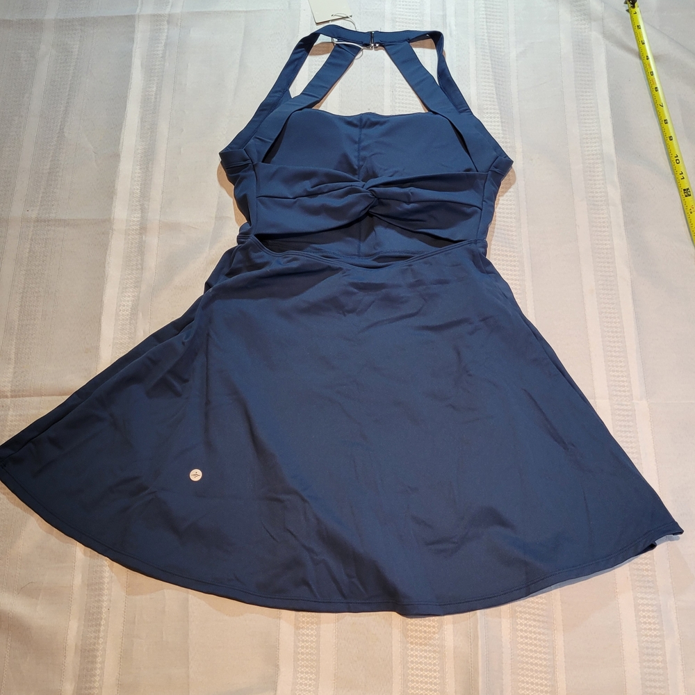 HALARA Navy Halter Mini Dress - Picture 2 of 5